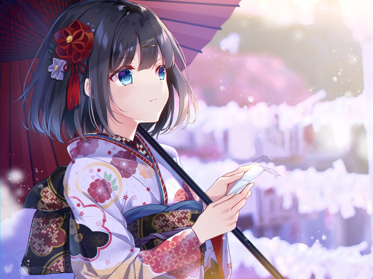 japanese_clothes kisaragi_yuri umbrella