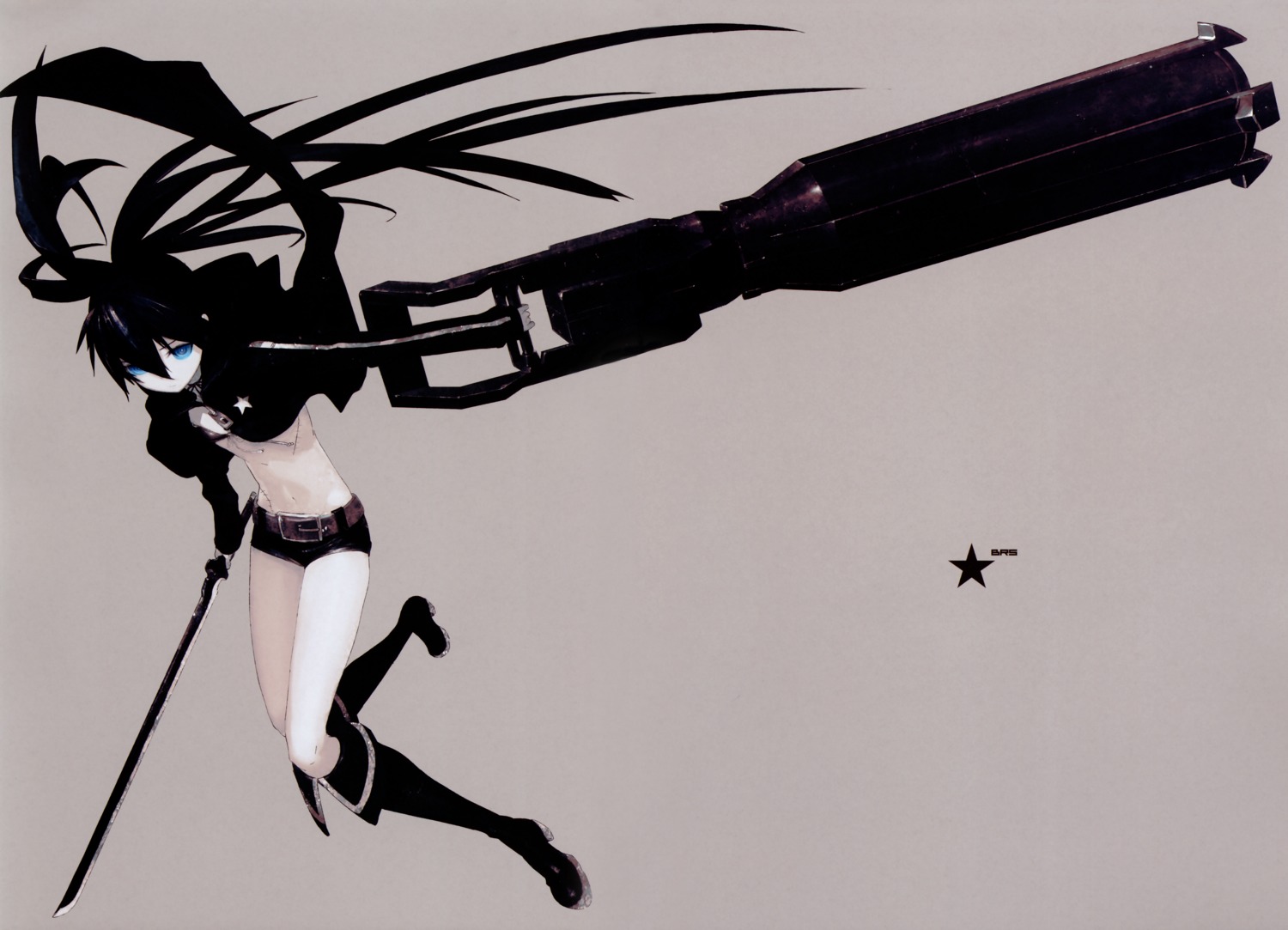 black_rock_shooter black_rock_shooter_(character) fixed huke vocaloid