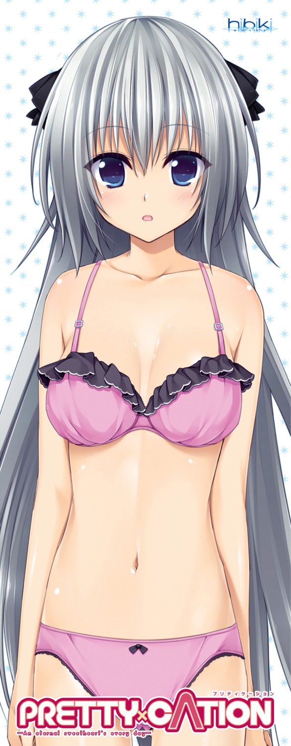 bra cleavage elektrichka_sapsan hibiki_works oryou pantsu pretty_x_cation stick_poster