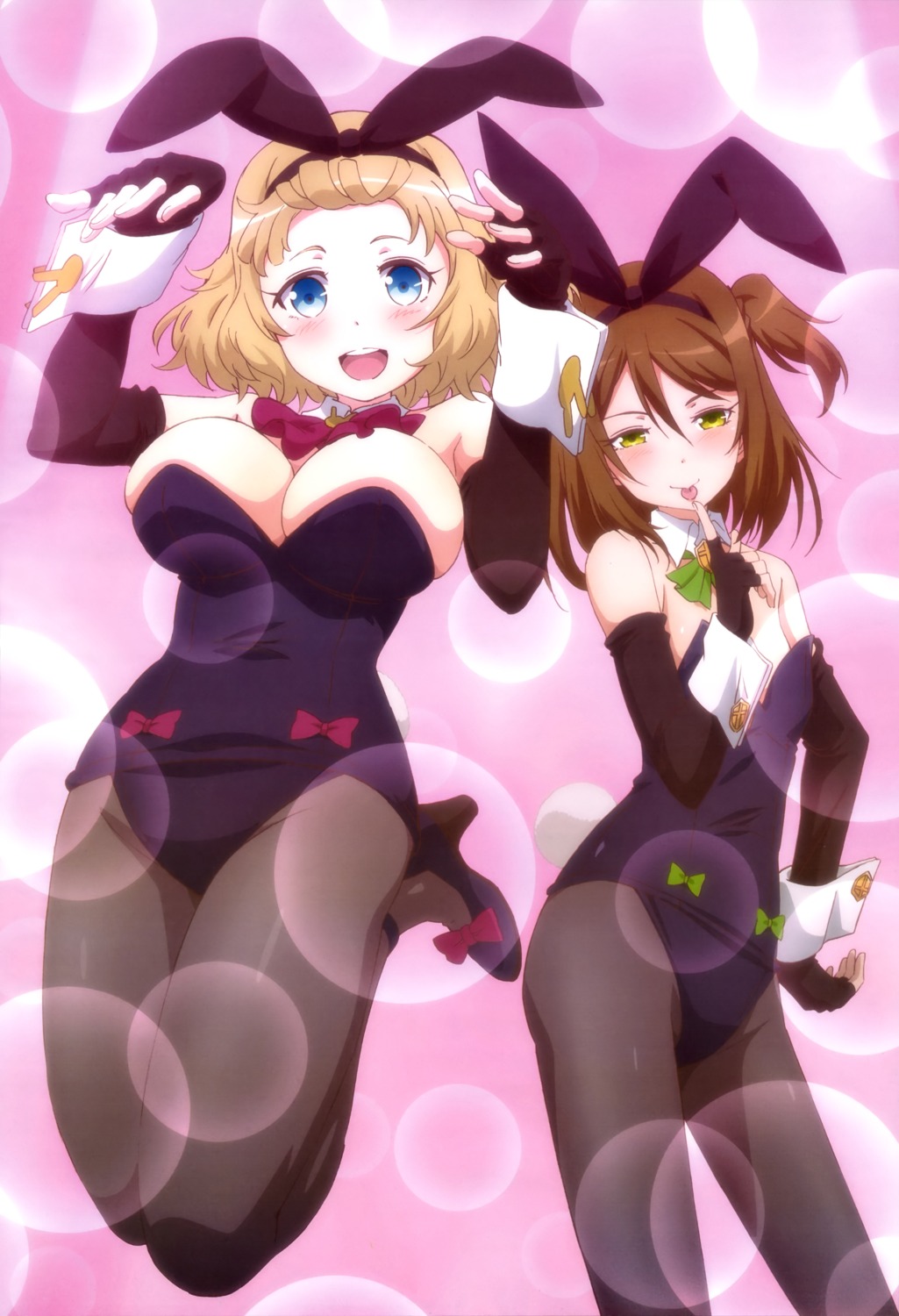 animal_ears bunny_ears bunny_girl cleavage heels nikaidou_mari pantyhose saionji_usagi tail taimadou_gakuen_35_shiken_shoutai