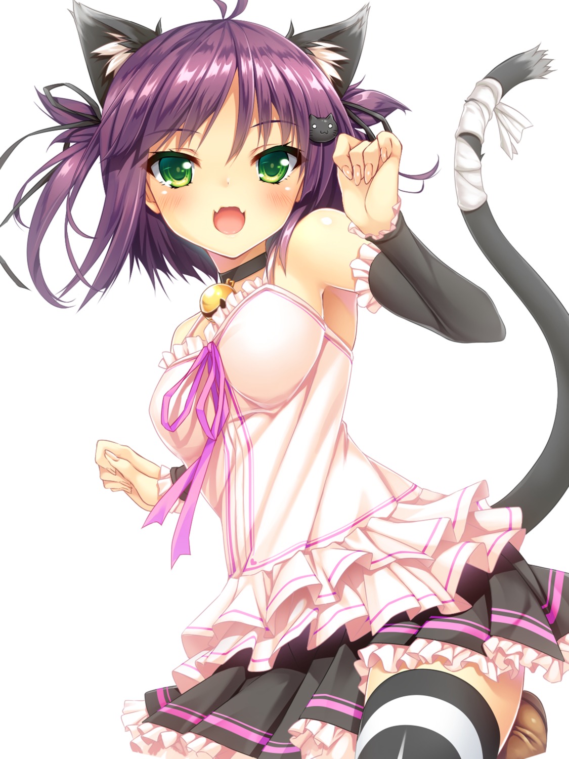 animal_ears moeki_yuuta nekomimi tail thighhighs