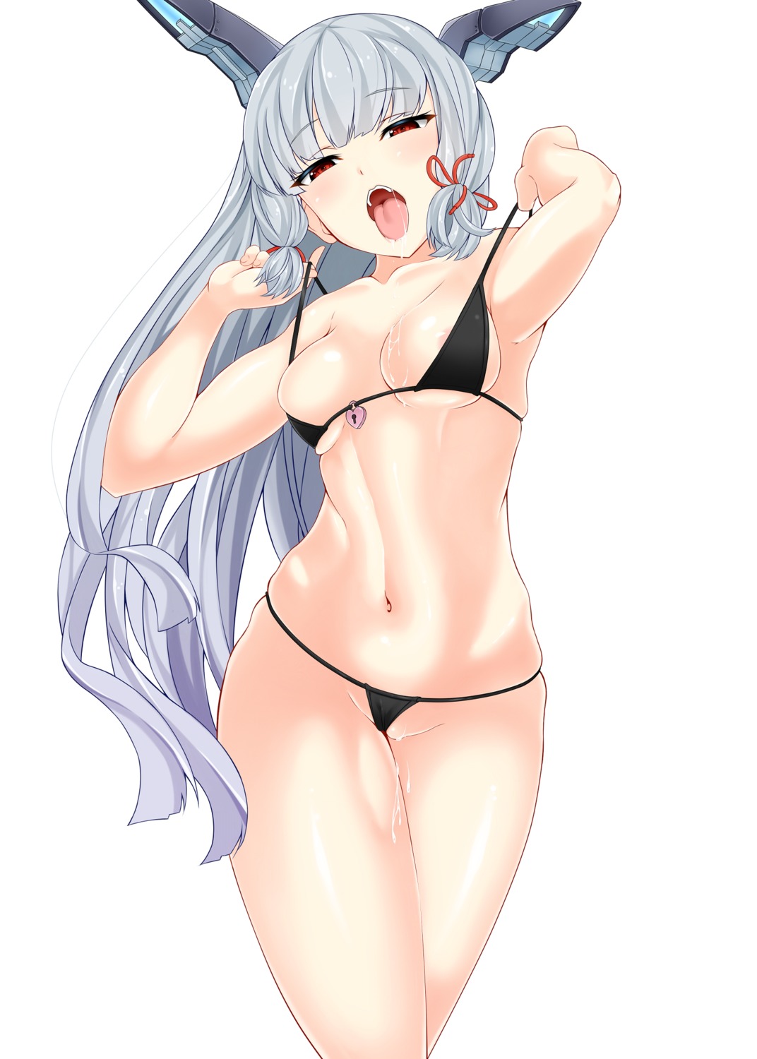 areola bikini cameltoe jito_(mesuki_nitouhei) kantai_collection murakumo_(kancolle) swimsuits underboob