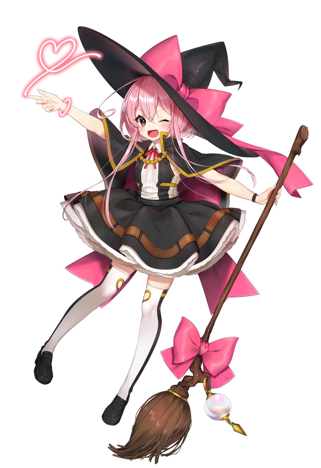 haiba skirt_lift thighhighs witch