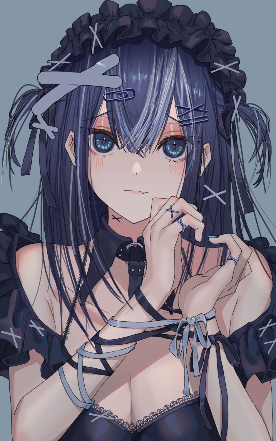 arisaki_(cnxy7525) bondage cleavage gothic_lolita lolita_fashion