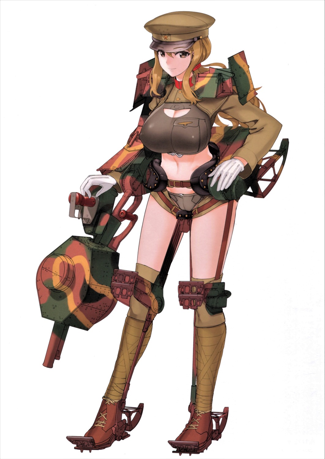 gun kurokuro thighhighs uniform