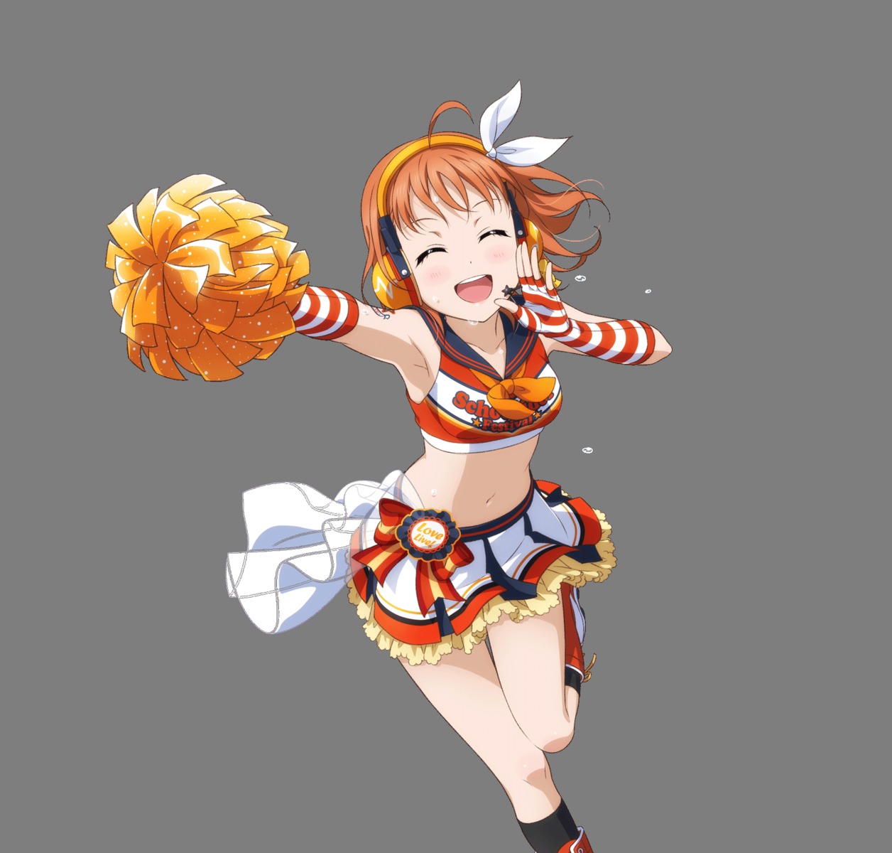 cheerleader headphones love_live!_sunshine!! tagme takami_chika tattoo transparent_png