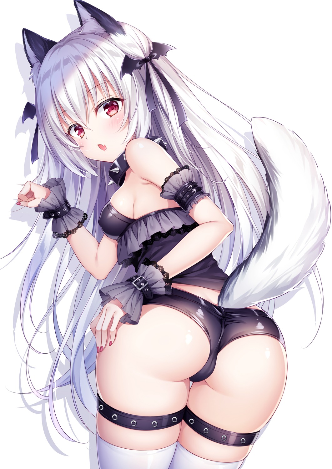 animal_ears ass cameltoe erect_nipples garter inumimi kyuuketsuki-chan_(mitsuba_choco) mitsuba_choco tail thighhighs