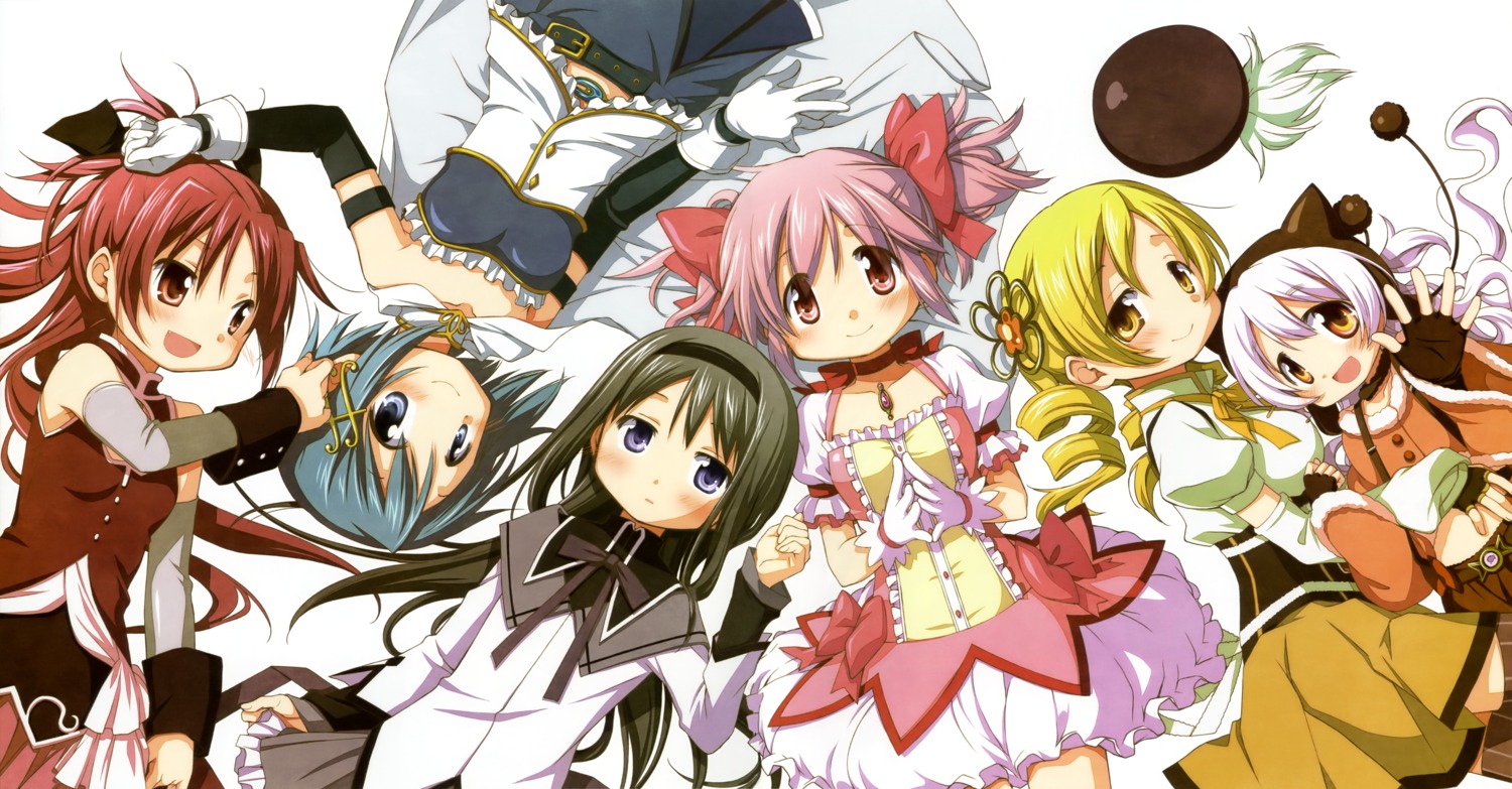 akemi_homura aoki_ume kaname_madoka mahou_shoujo_madoka_magica miki_sayaka momoe_nagisa sakura_kyouko tomoe_mami