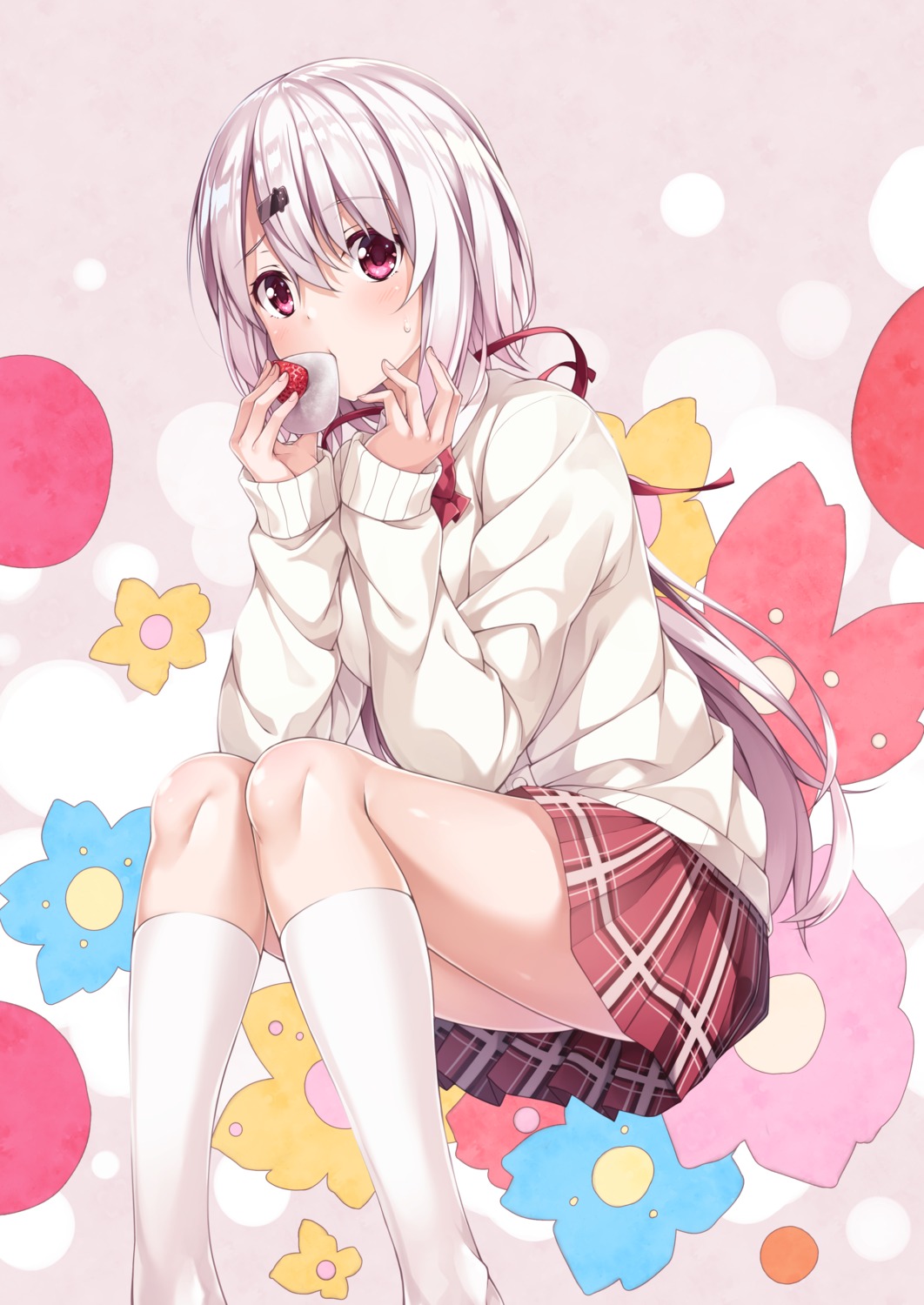 nijisanji nijisanji_gamers seifuku shiina_yuika sweater yuuri_nayuta