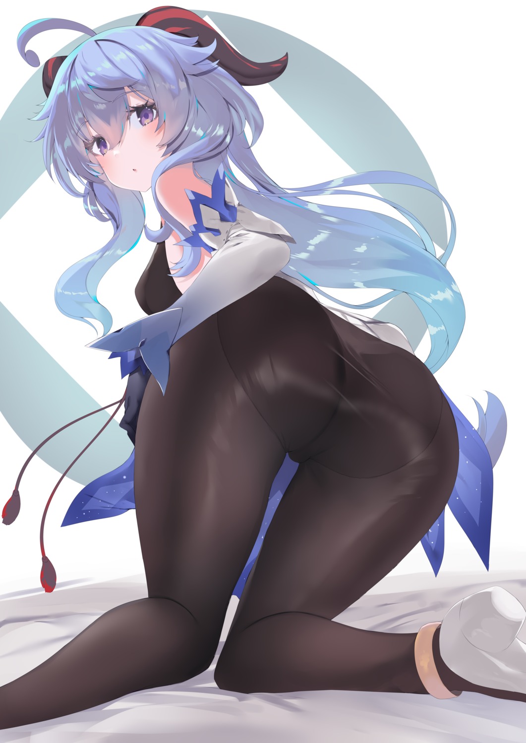 ass ganyu genshin_impact heels horns leotard noto_kurumi pantyhose