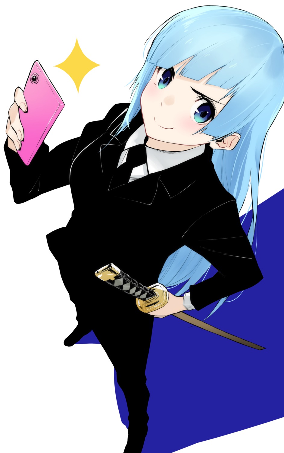 business_suit jujutsu_kaisen miwa_kasumi selfie sword tochikeisuke