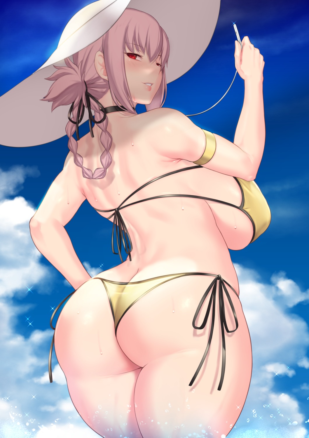ass aster_crowley bikini fate/grand_order florence_nightingale_(fate) swimsuits thong