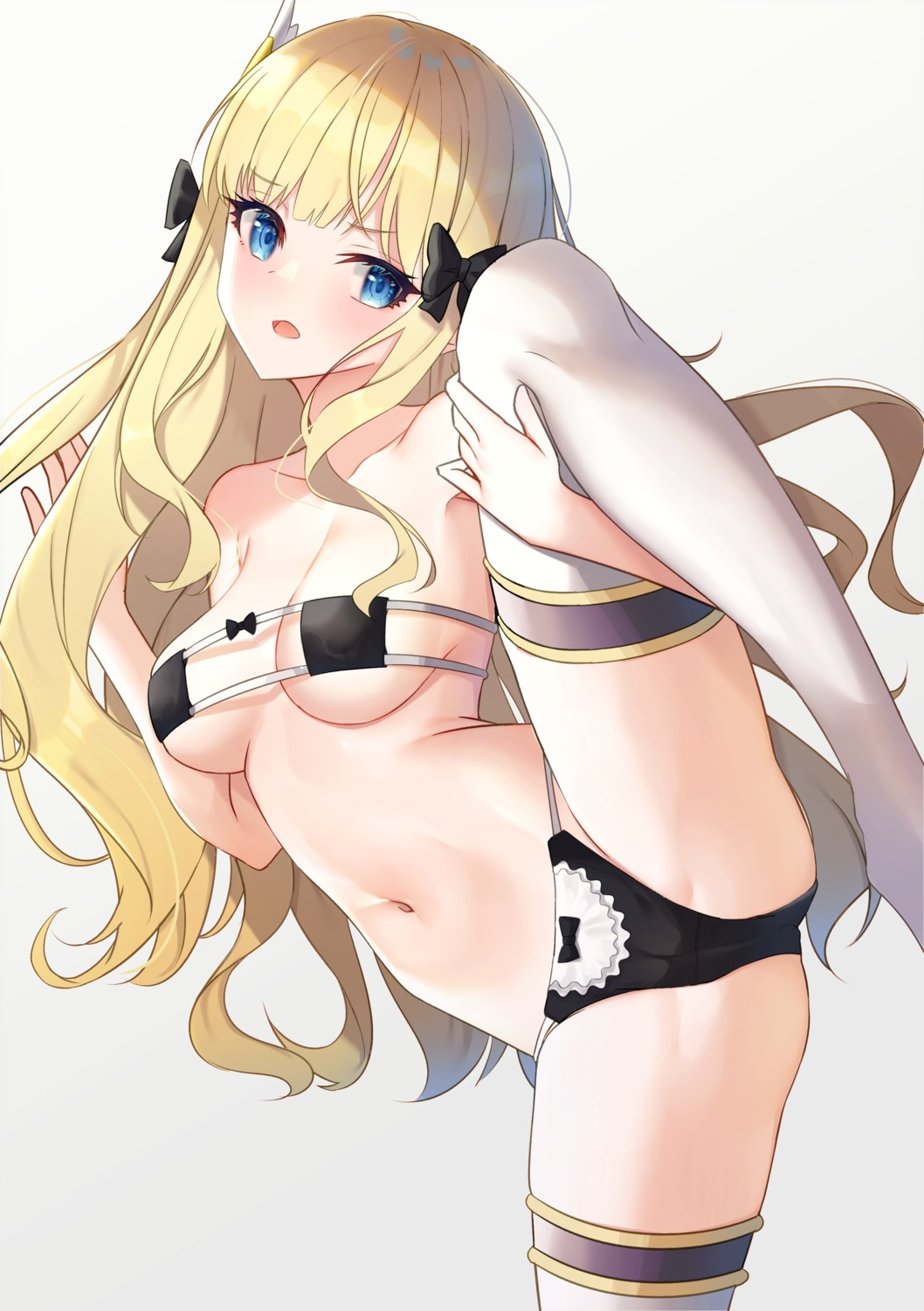 amrita_(amber78gou) bra cameltoe lingerie pantsu princess_connect princess_connect!_re:dive sasaki_saren thighhighs