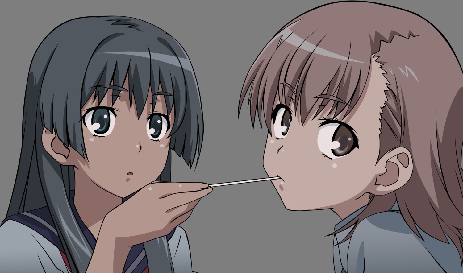 misaka_mikoto saten_ruiko seifuku toaru_kagaku_no_railgun toaru_majutsu_no_index transparent_png vector_trace