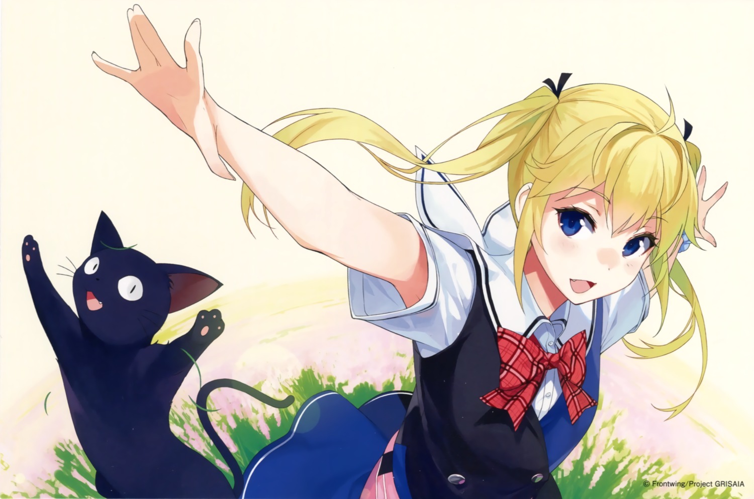 endcard grisaia grisaia_no_kajitsu matsushima_michiru neko sasamori_tomoe seifuku