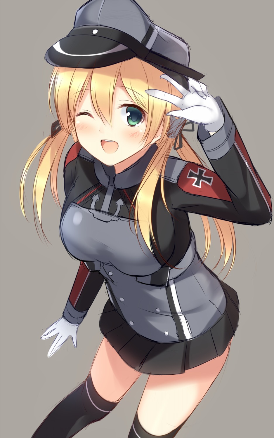 kantai_collection prinz_eugen_(kancolle) thighhighs tomoo uniform