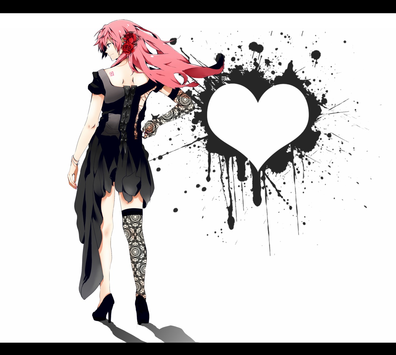 dress hatsuko megurine_luka thighhighs vocaloid