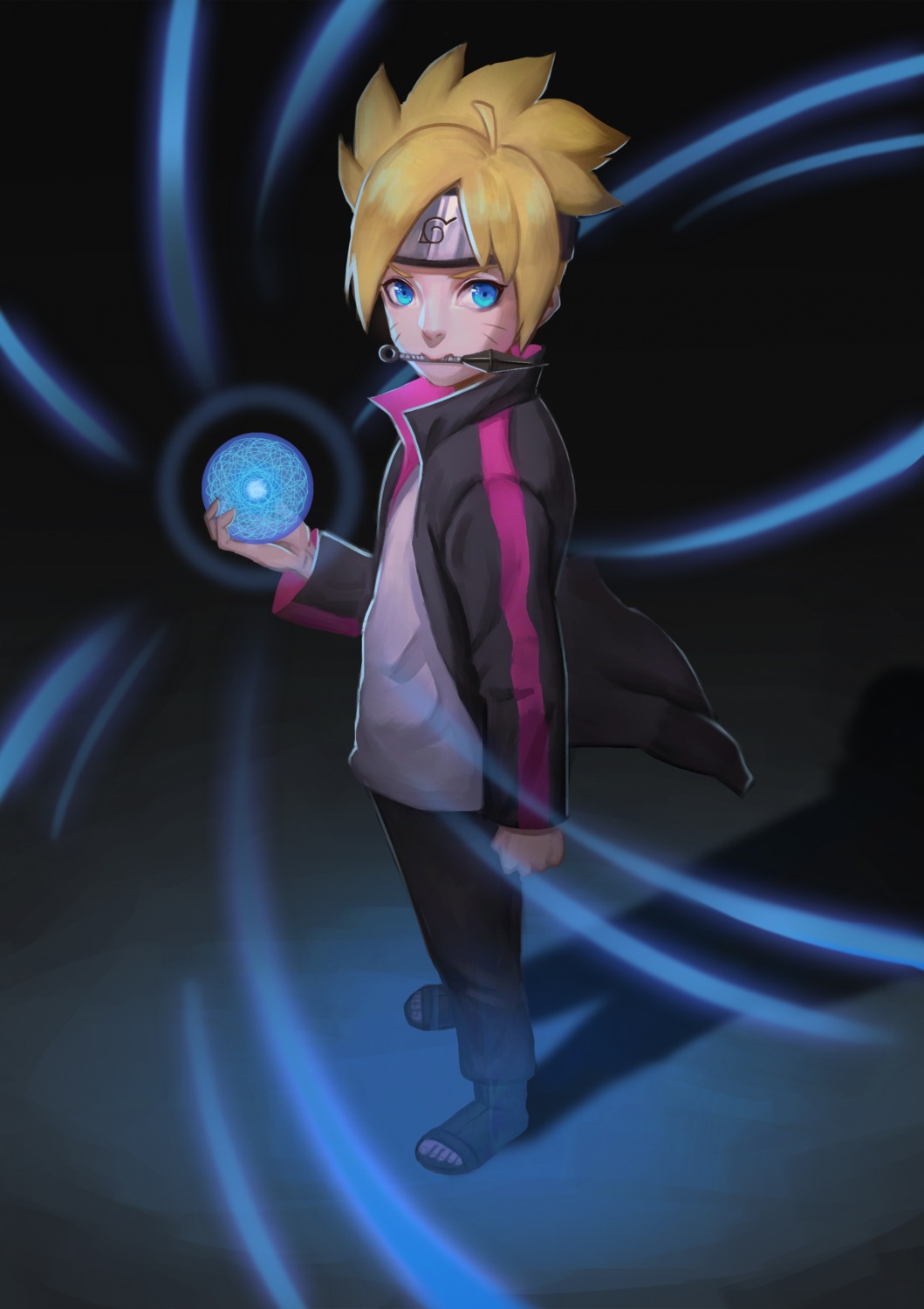 male naruto qian_yi uzumaki_boruto weapon