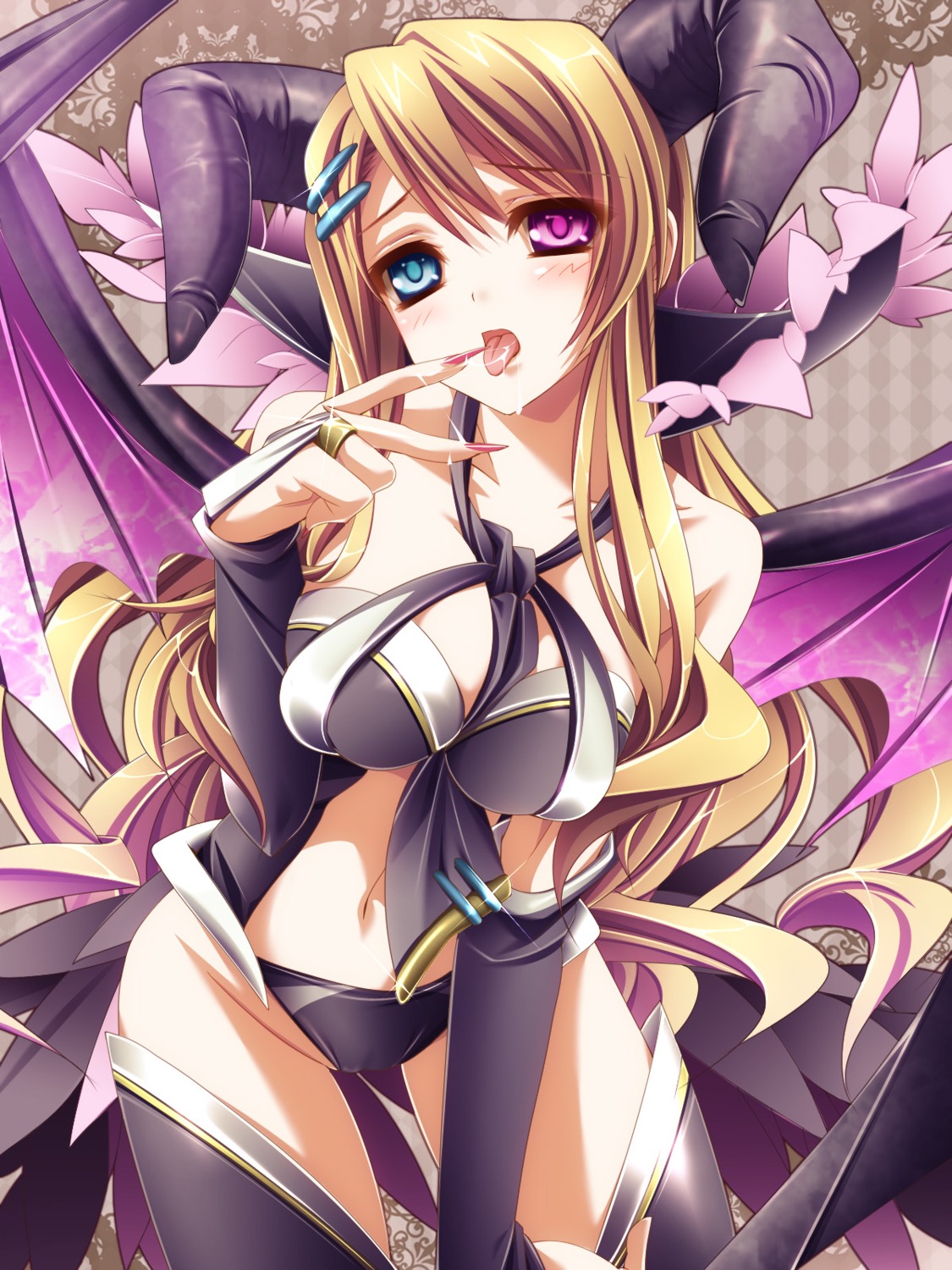 cameltoe devil heterochromia horns jpeg_artifacts monety wings