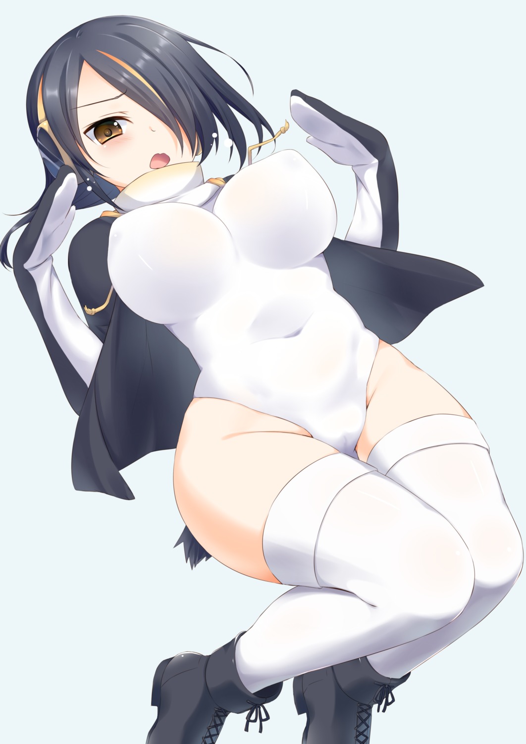 emperor_penguin headphones kemono_friends leotard miyashita_maka thighhighs