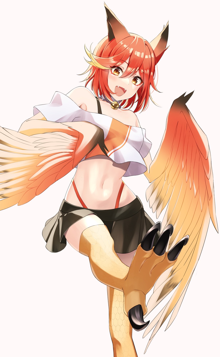 dice_gt monster_girl skirt_lift wings