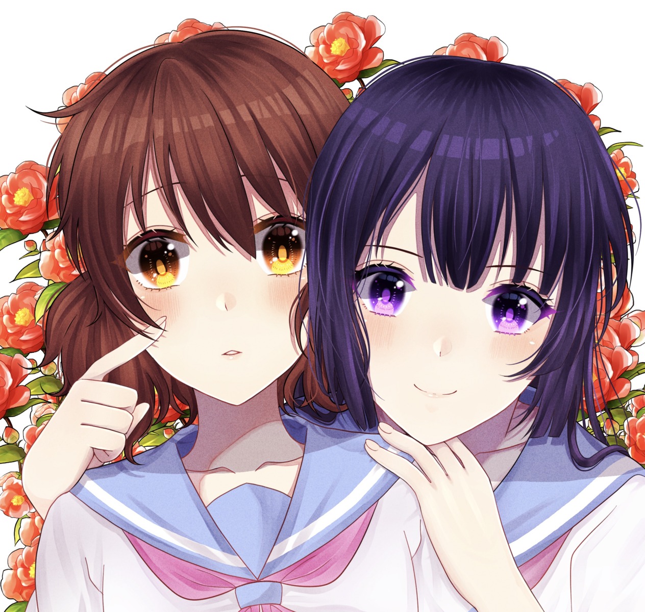 hibike!_euphonium kousaka_reina mm_uw oumae_kumiko seifuku yuri