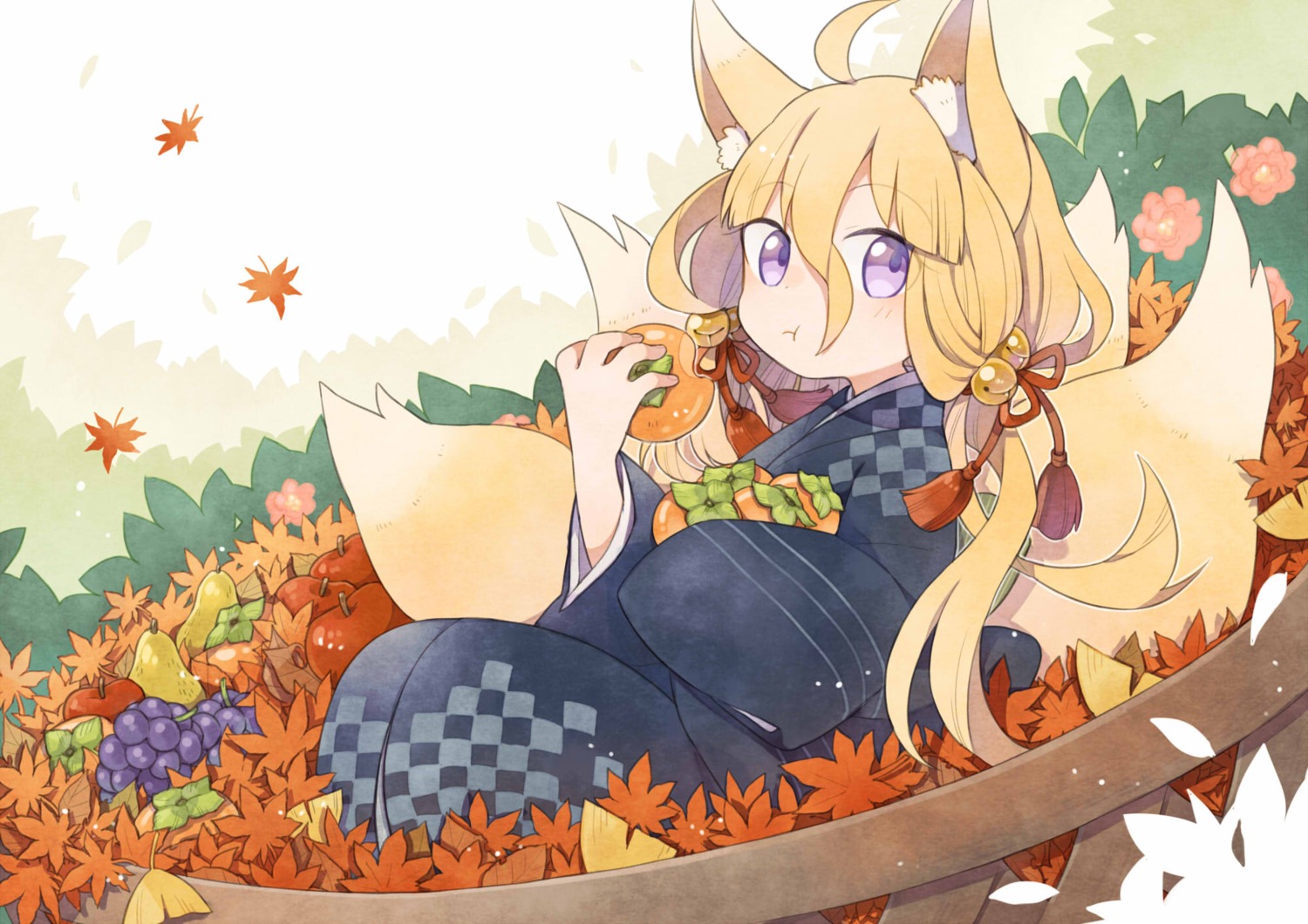 animal_ears kimono kitsune tagme tail