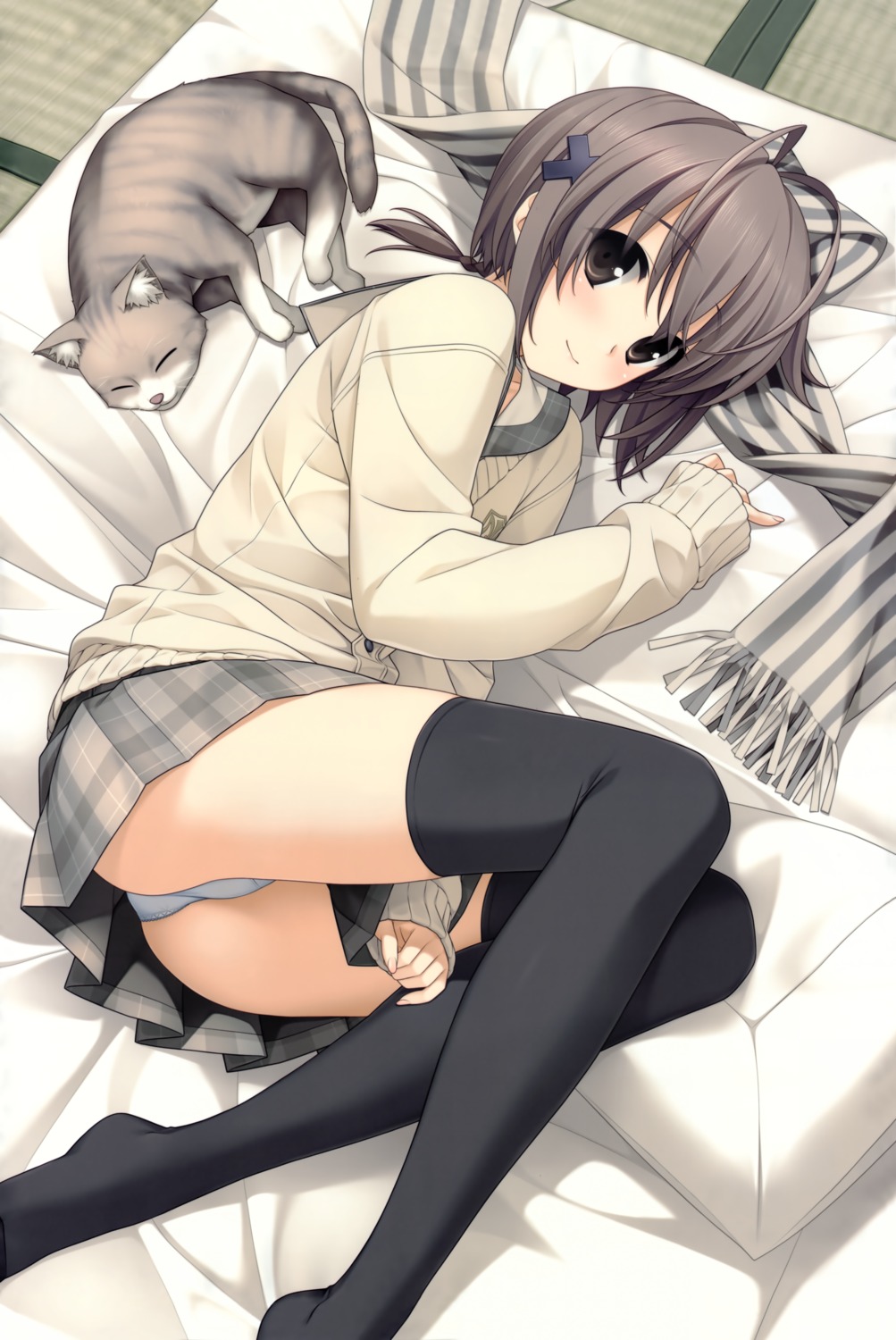 amatsume_akira hashimoto_takashi neko pantsu seifuku sphere thighhighs yosuga_no_sora