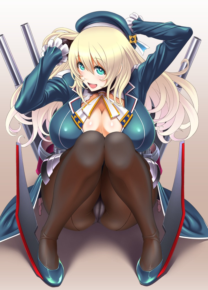 atago_(kancolle) cleavage kantai_collection pantsu pantyhose pierre_norano