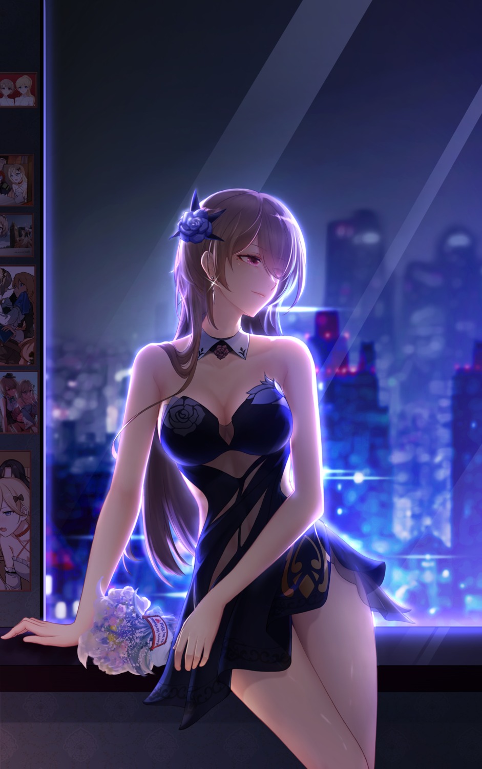 benghuai_xueyuan cleavage dress honkai_impact mangshe_jiao no_bra rita_rossweisse see_through