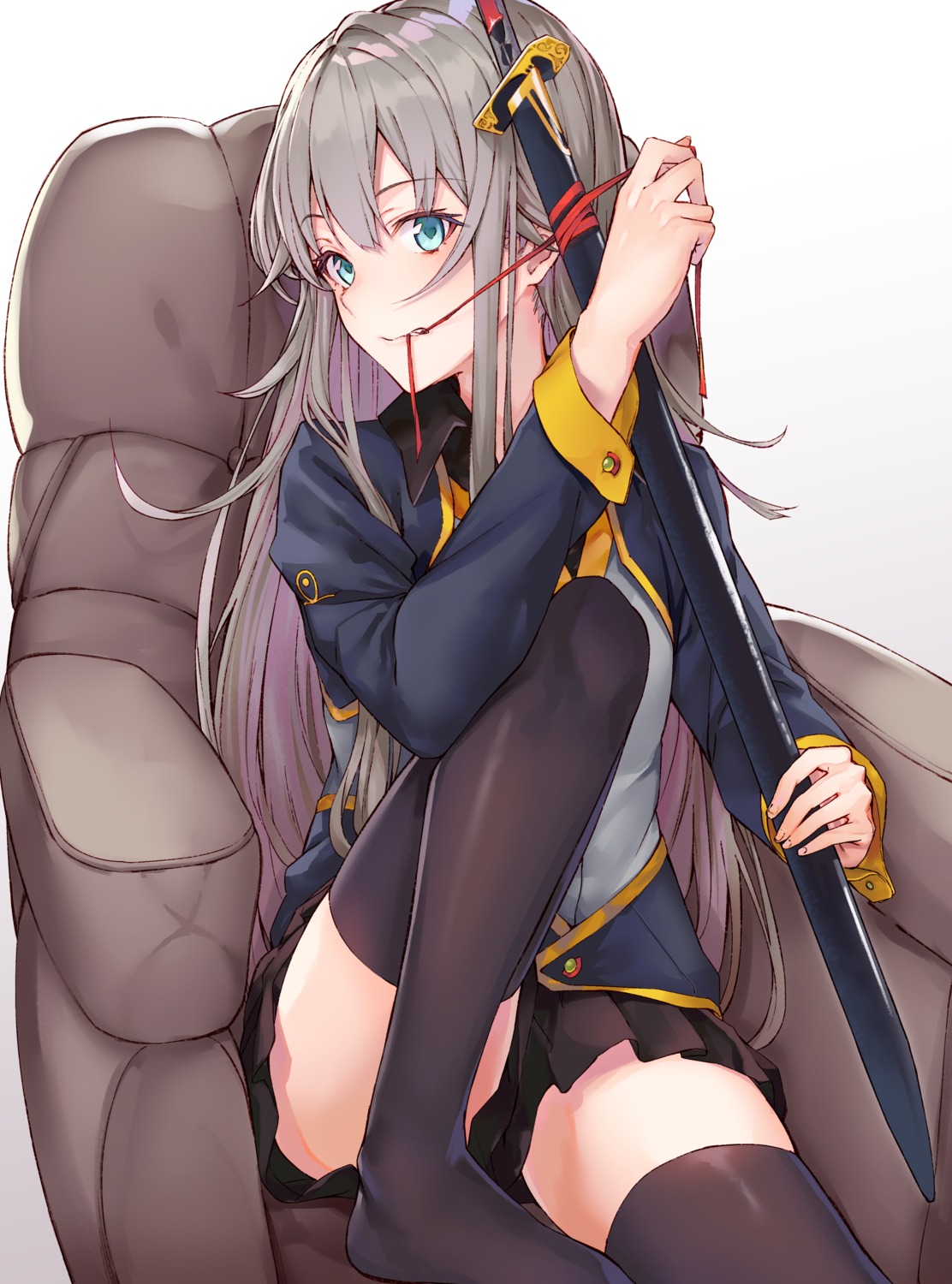 black_cola sword thighhighs