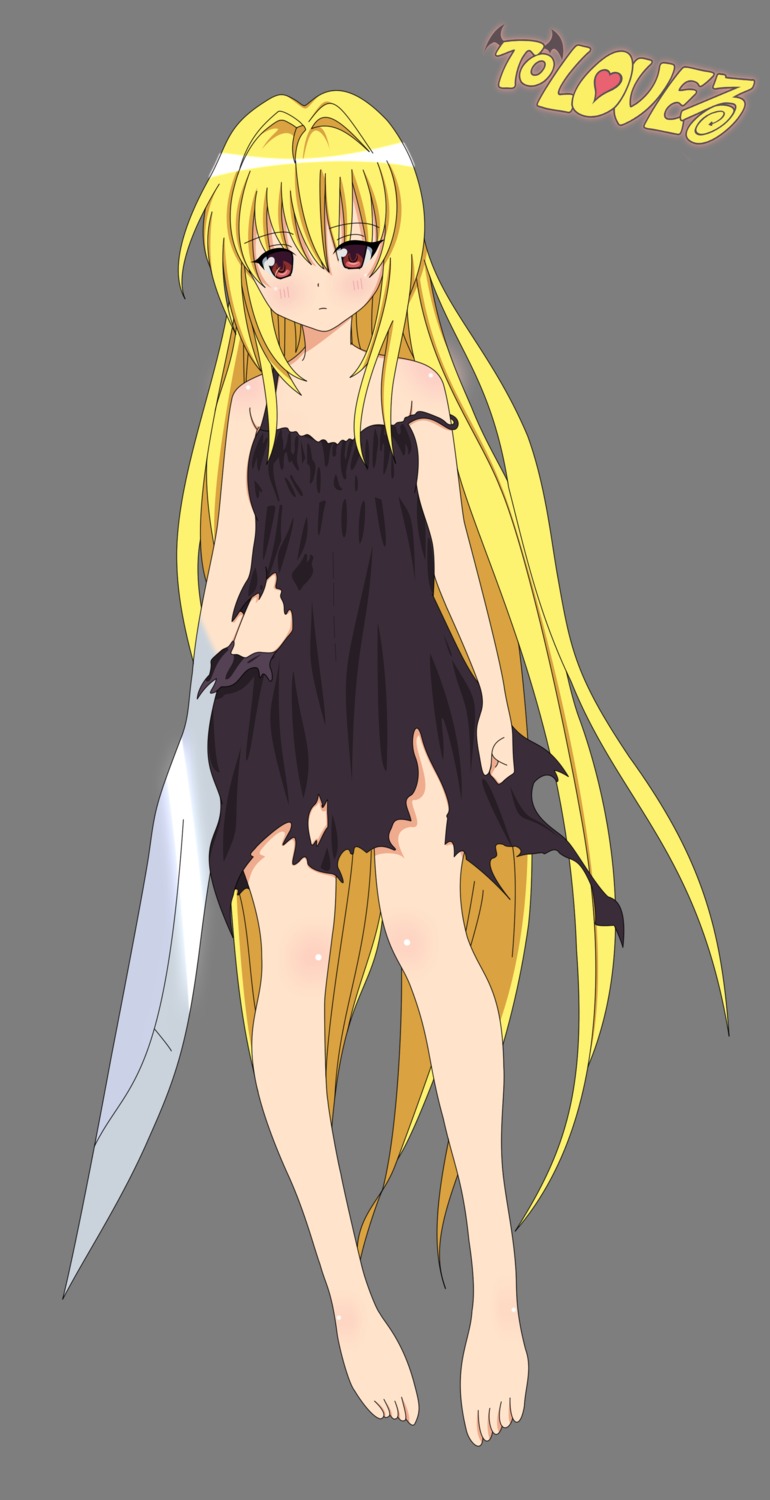 golden_darkness to_love_ru torn_clothes transparent_png vector_trace