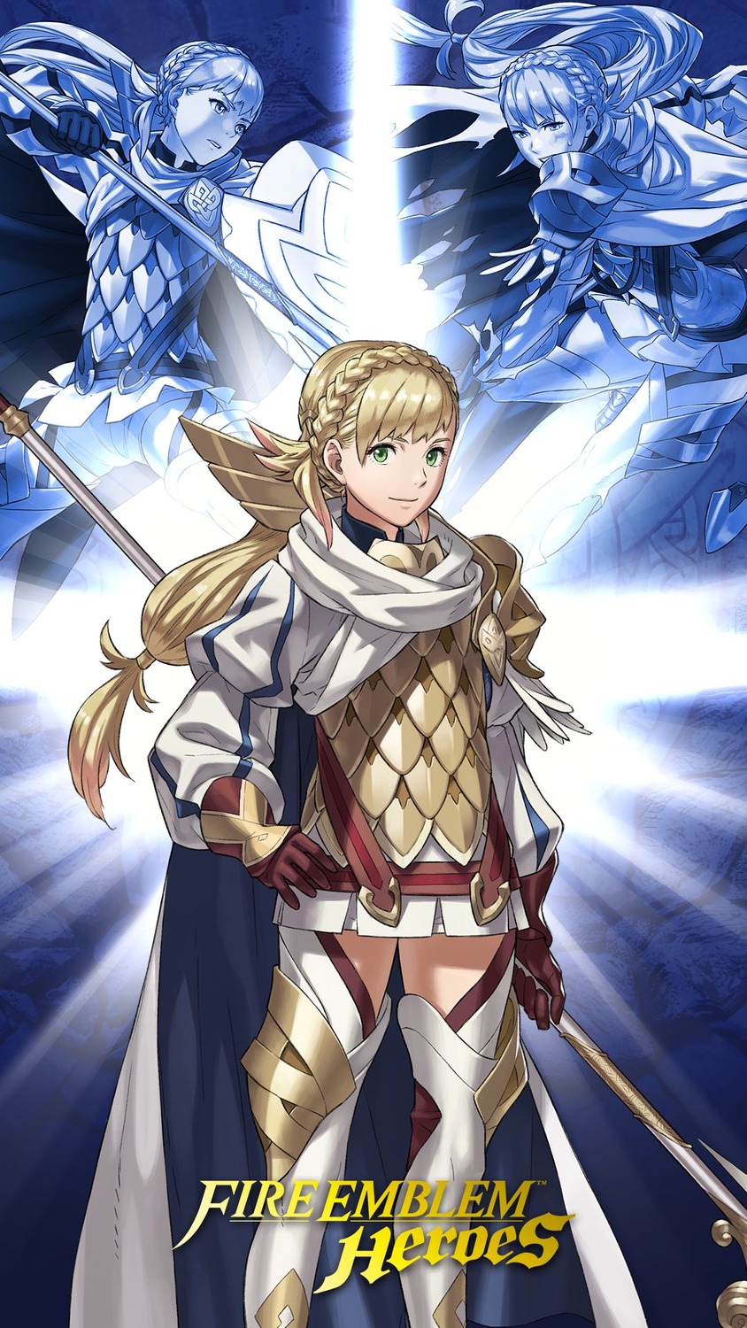 armor fire_emblem fire_emblem_heroes kozaki_yuusuke nintendo sharena thighhighs weapon