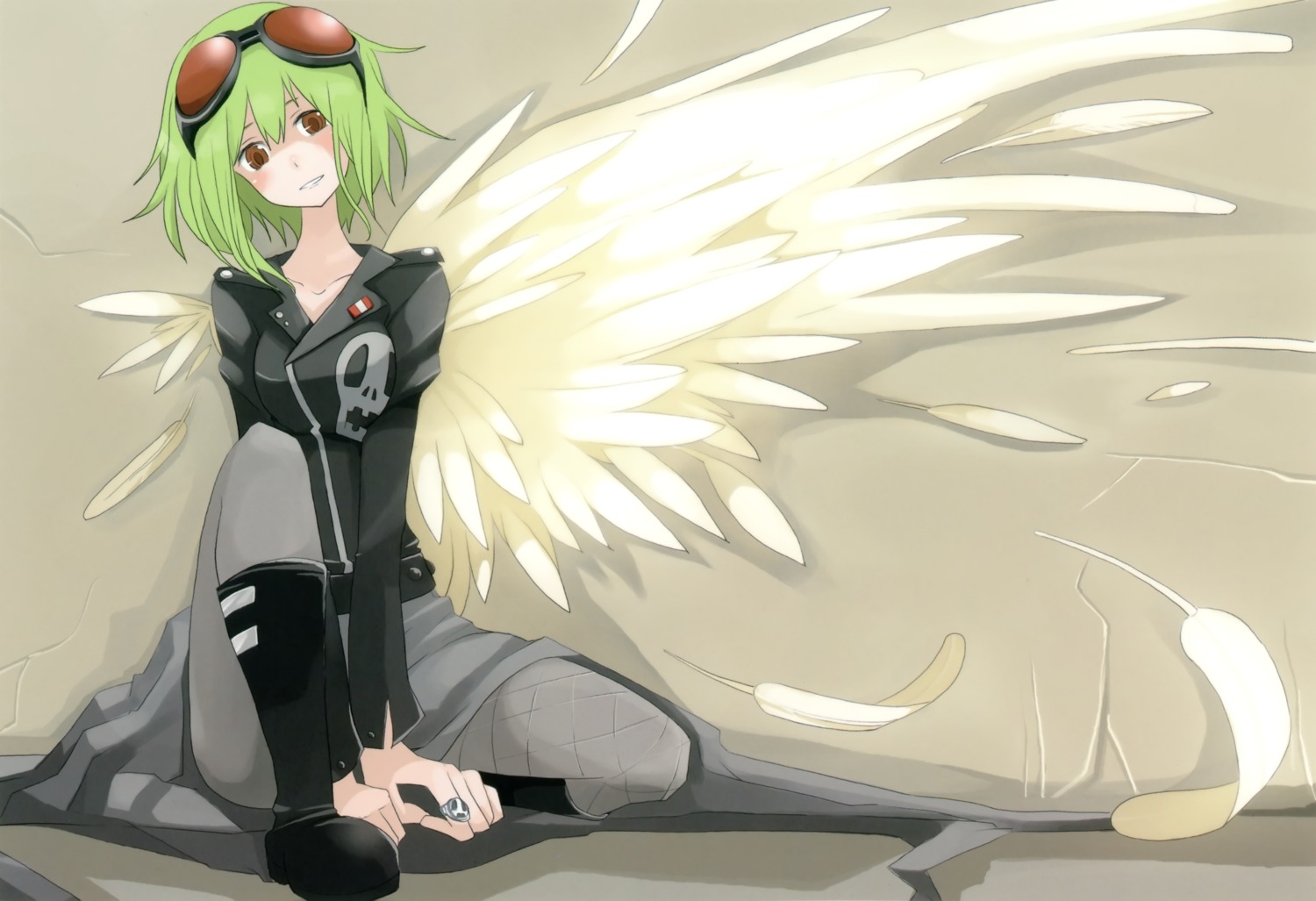 chroma_of_wall gumi pantyhose tansuke vocaloid wings