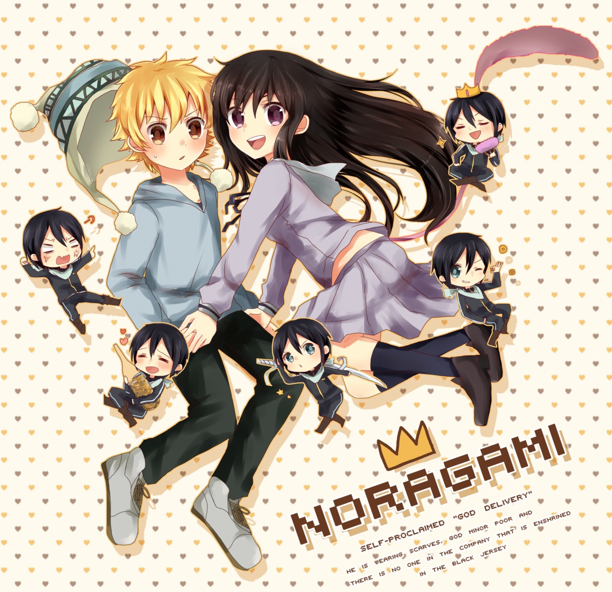 chibi iki_hiyori noragami rinchu seifuku tail yato