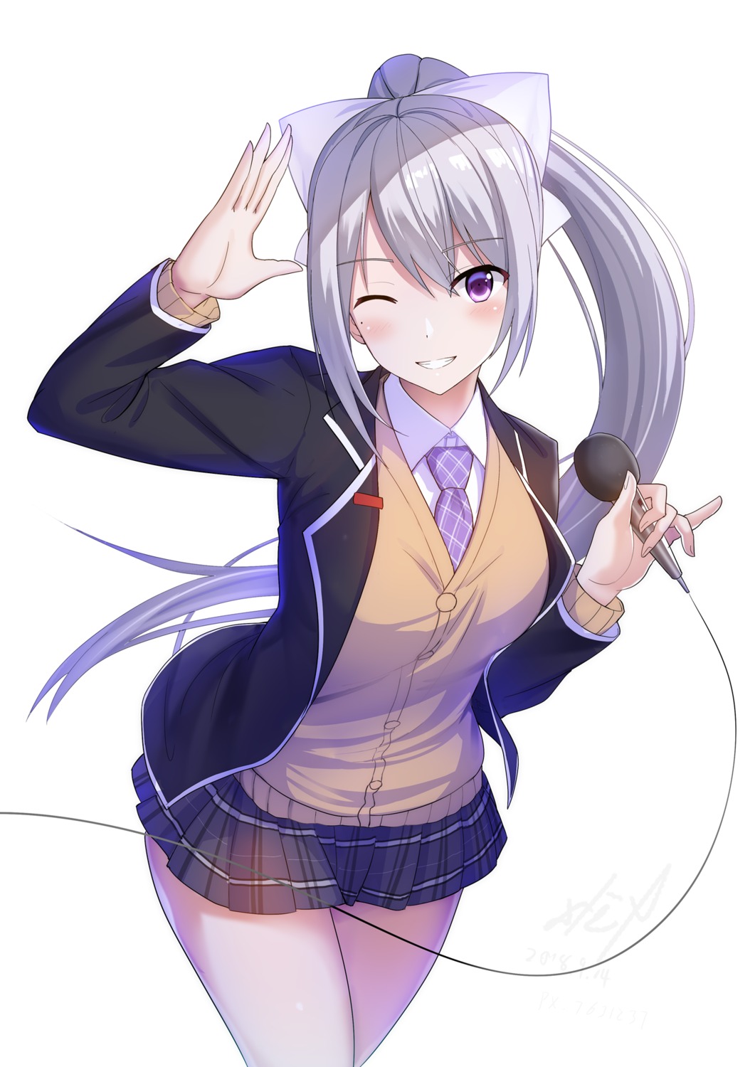 higuchi_kaede nijisanji seifuku sweater xkc