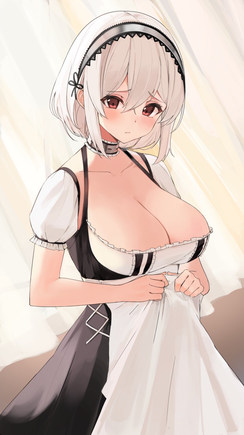 azur_lane dorok maid no_bra sirius_(azur_lane)