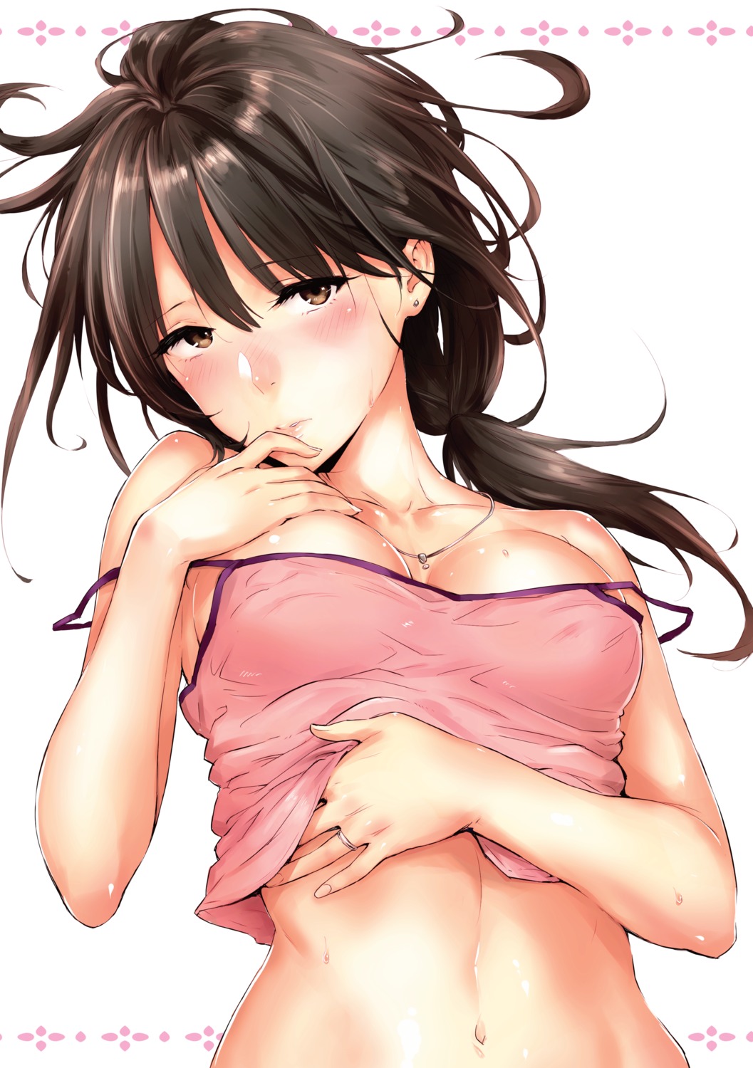 breast_hold lingerie napata shirt_lift