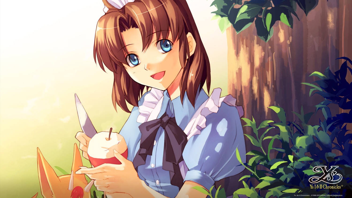 enami_katsumi falcom lilia maid wallpaper ys ys_ii