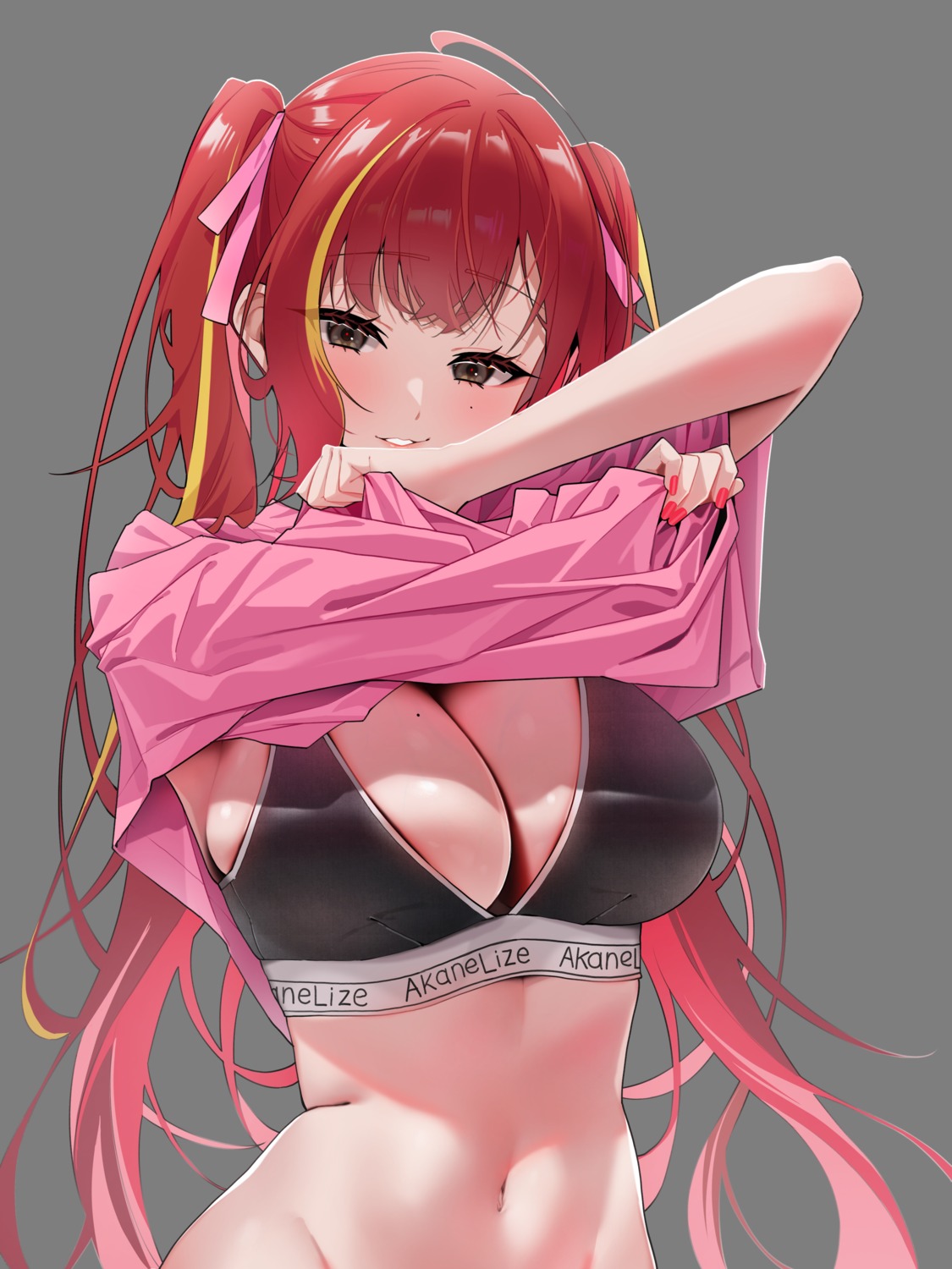 agnam_ore akane_lize bottomless bra shirt_lift stellive transparent_png undressing