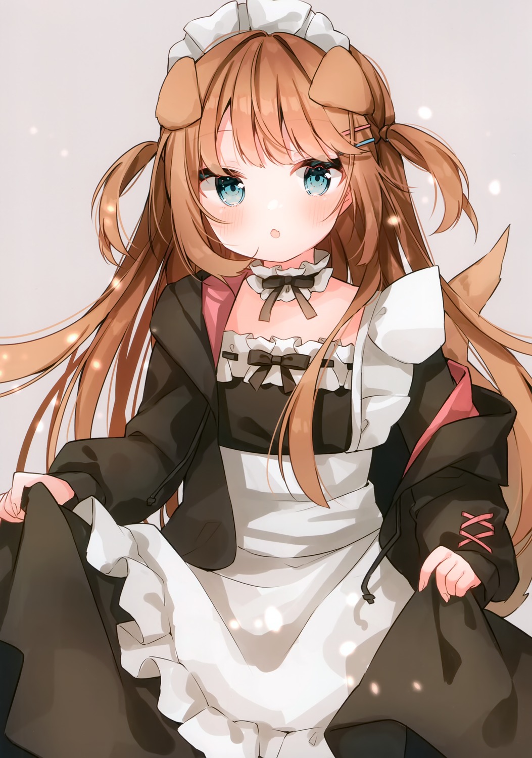 animal_ears inumimi maid pirori_kingdom pirorikin skirt_lift tail