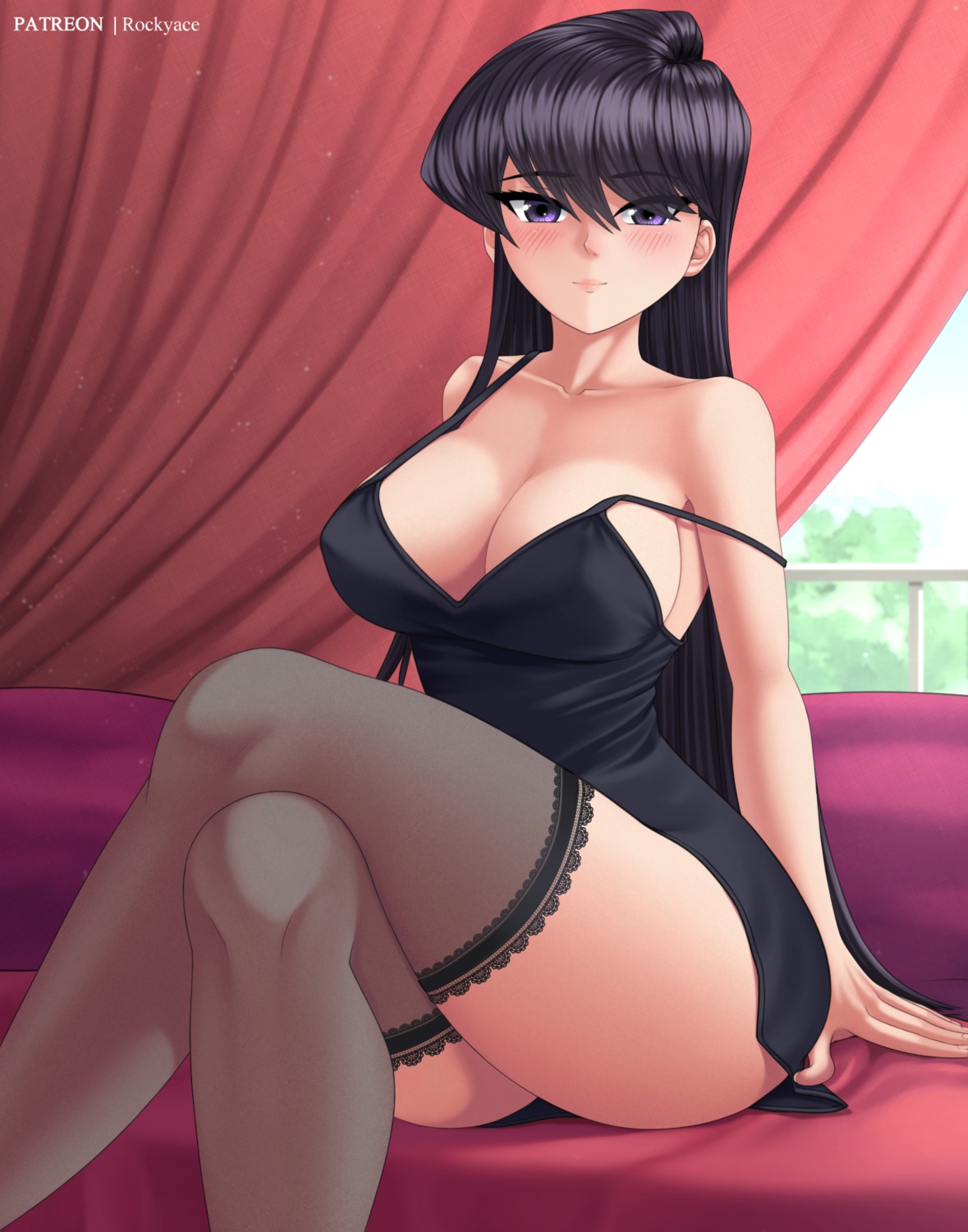 dress komi-san_wa_komyushou_desu. komi_shouko no_bra rocky-ace thighhighs