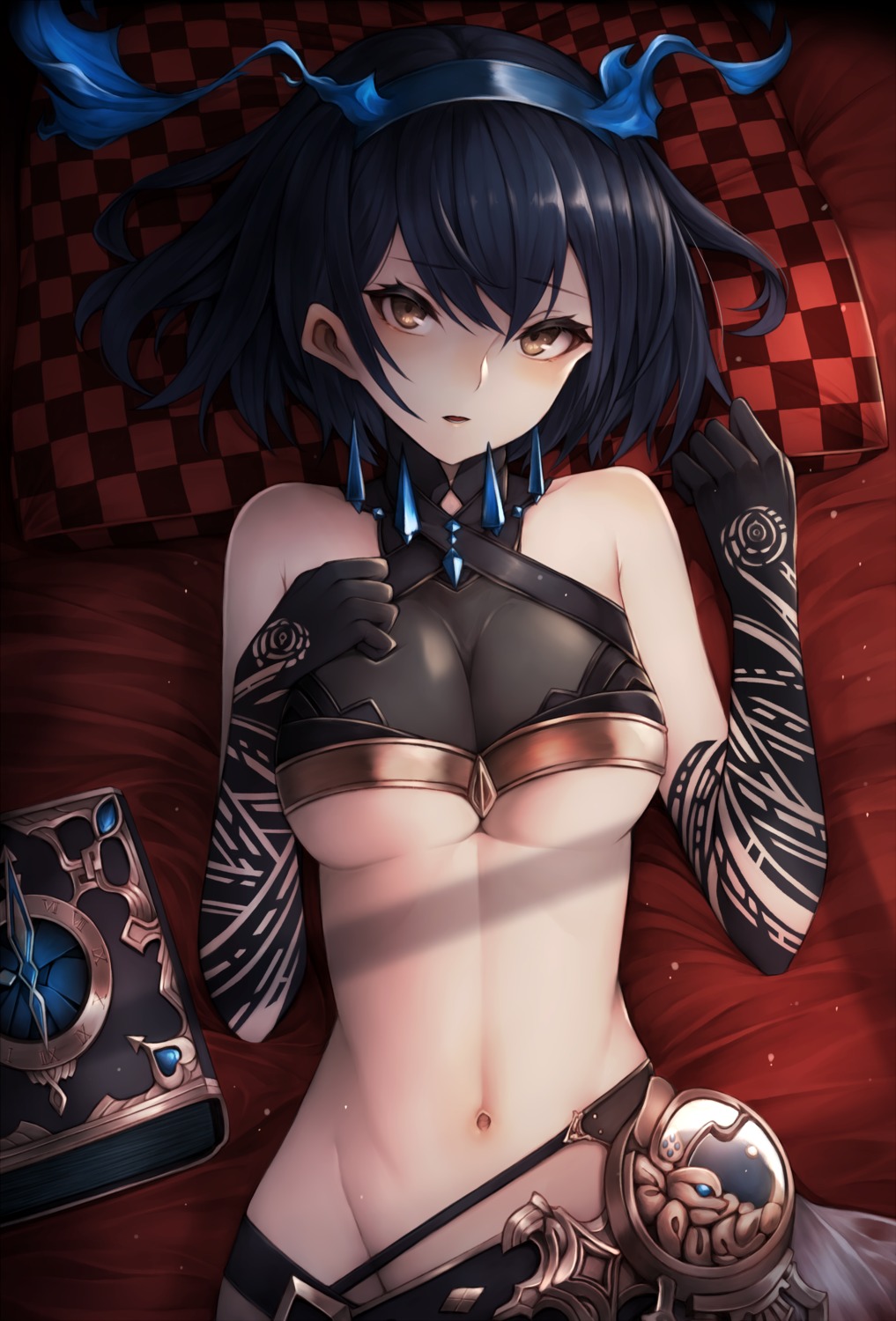 alice_(sinoalice) breast_hold cleavage no_bra nopan see_through sinoalice snm_(sunimi)