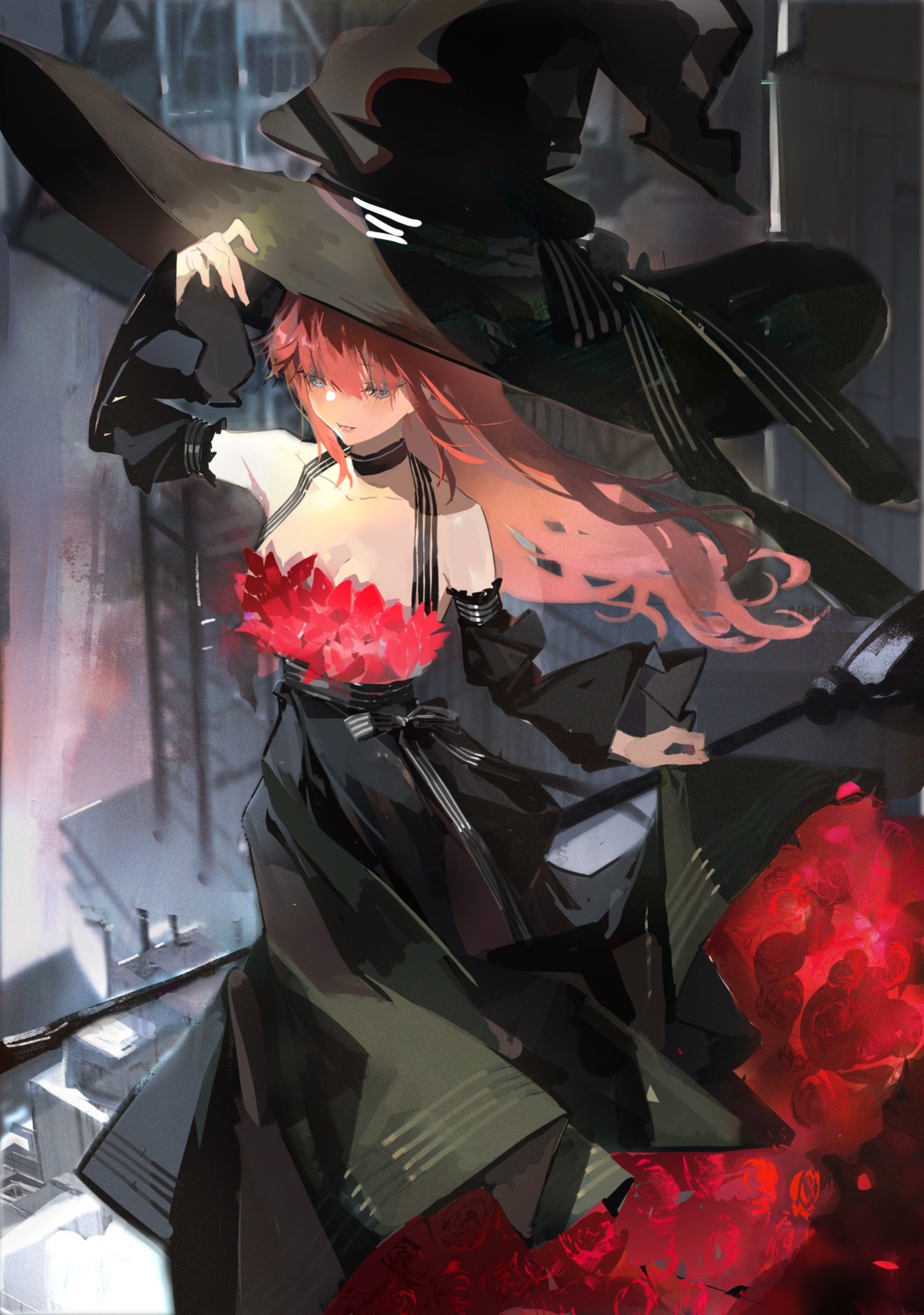 cleavage dress soungruan_mian_mao witch