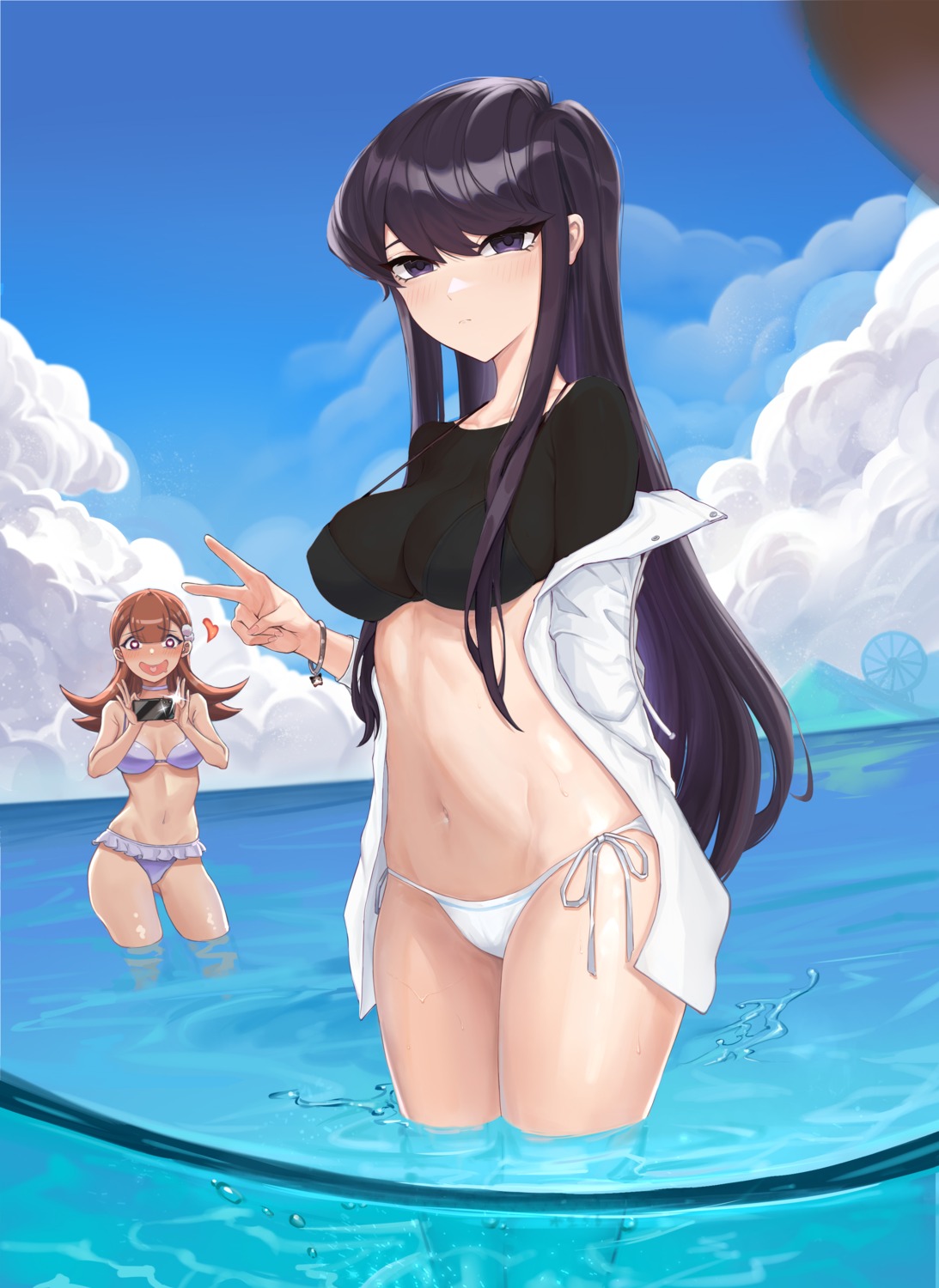 bikini komi-san_wa_komyushou_desu. komi_shouko swimsuits wet wish-tf