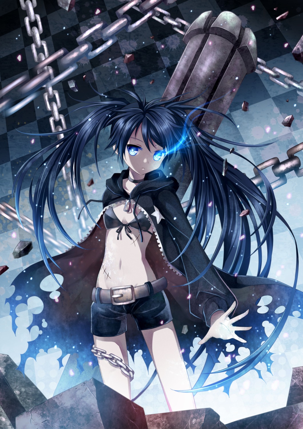 mauve black rock shooter vocaloid black rock shooter (character) bikini ...