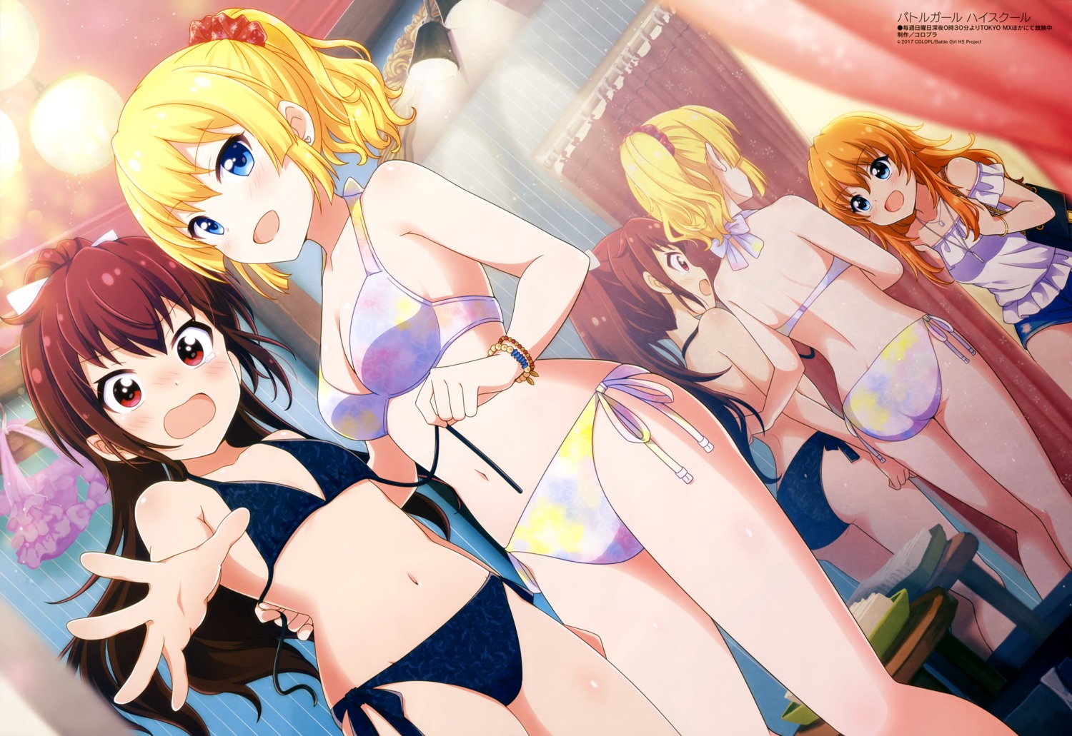 amano_nozomi ass battle_girl_high_school bikini cleavage himukai_yuri kougami_kanon swimsuits