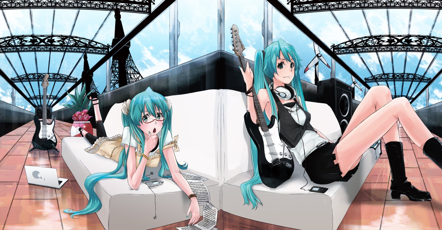 hatsune_miku megane mille vocaloid