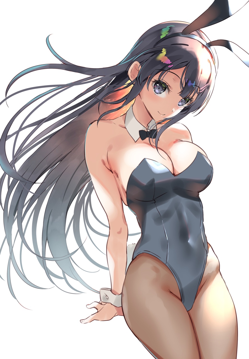 animal_ears asahina_hikage bunny_ears bunny_girl no_bra pantyhose sakurajima_mai seishun_buta_yarou_series