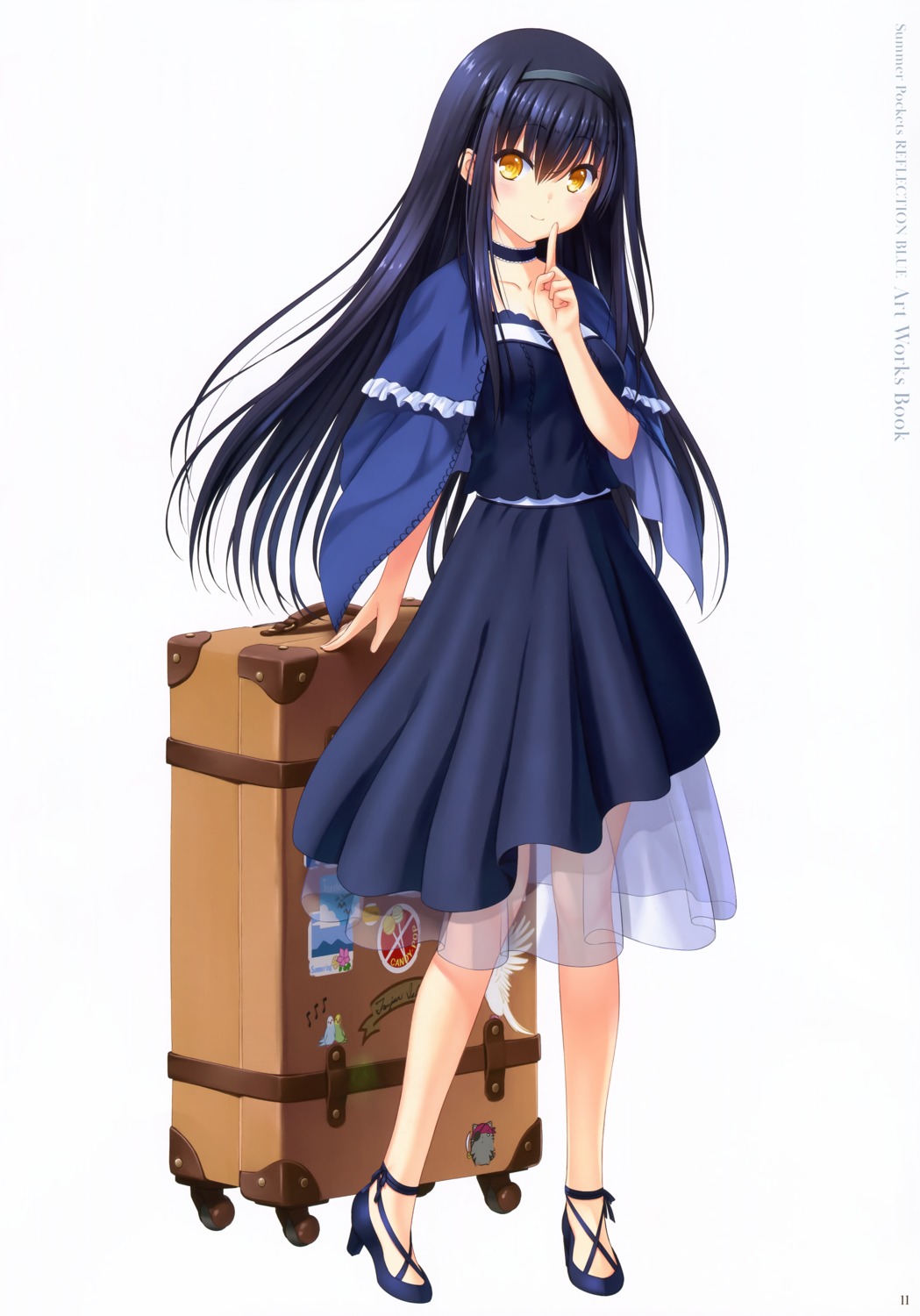 dress heels key kushima_kamome na-ga see_through summer_pockets summer_pockets_reflection_blue